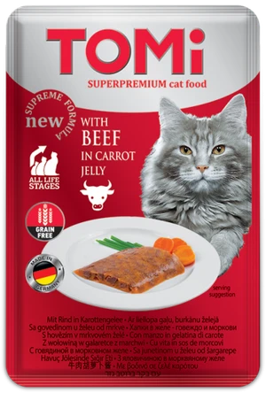 TOMi Super Premium Grain Free All Life Stages Cat Wet Food jelly Pouch 100 g