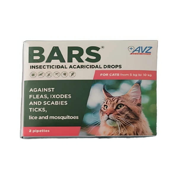 BARS® Insecticidal Drops For Cats From 5Kg To 10Kg (1 Pipette)
