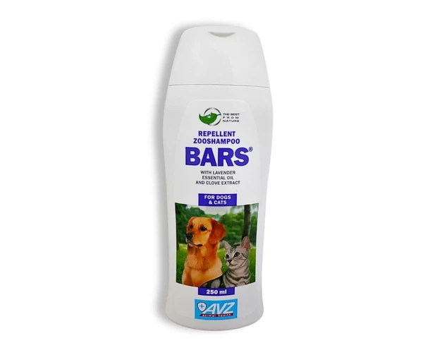 Expiry 6-2025 Bars Anti-Fleas & Ticks Shampoo For Dogs & Cats 250 ml