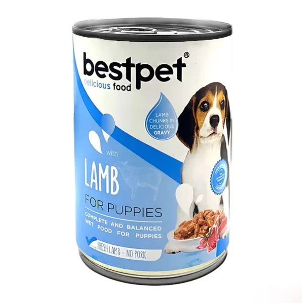 bestpet Puppies With Lamb Wet Food Cans 400 g