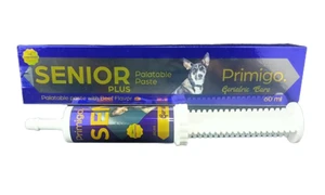 Expiry 5-2025 Primigo Multivitamin A–Z Plus Canine Palatable Paste With Beef Flavor 60 ml For DogsPrimigo Geriatric Care Senior Plus Palatable Paste With Beef Flavor 60 ml For Dogs